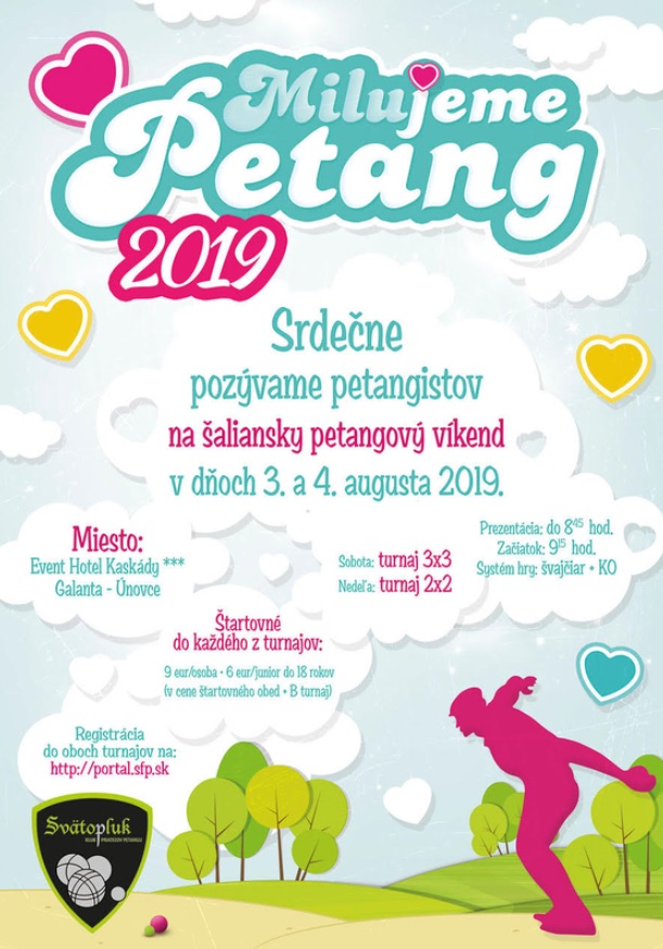 Pozvánka na petangový víkend – Milujeme Petang 3. a 4. augusta 2019