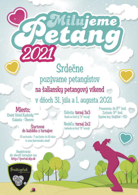 Pozvánka na petangový víkend – Milujeme Petang 31. júla a 1. augusta 2021